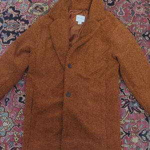 Daily Ritual Women's Brown Teddy Trench Coat